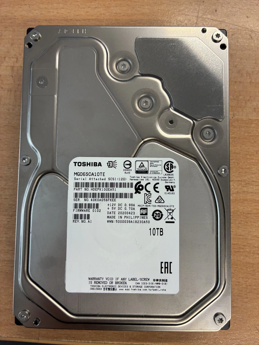Toshiba Internal Hard Disk Drives 10 TB Storage Capacity for sale