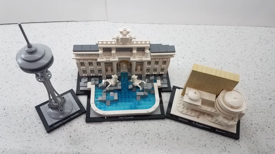 ❤️ LEGO Architecture 21003 Space Needle 21004 Museum 21020 Trevi Fountain - Image 4 of 4