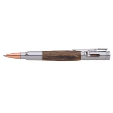 Woodturning Project Kit to Make Bolt Action 30 Caliber Pen Kit Chrome