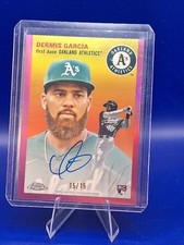 Dermis Garcia 2023 Topps Chrome Platinum Anniversary Pink Autograph auto 15/15
