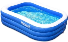 Homech Full-Sized Family Inflatable Lounge Swimming Pool