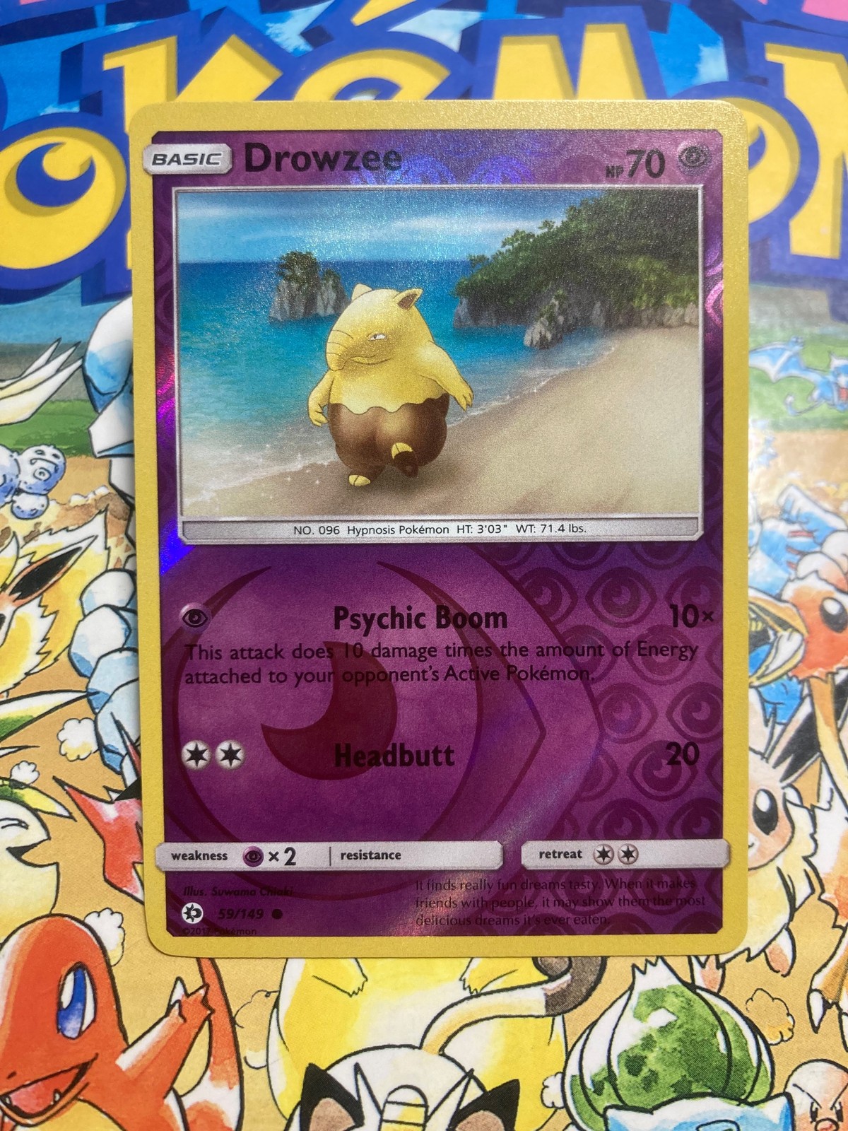 Drowzee 59/149 Common Sun & Moon Pokemon Reverse Holo TCG