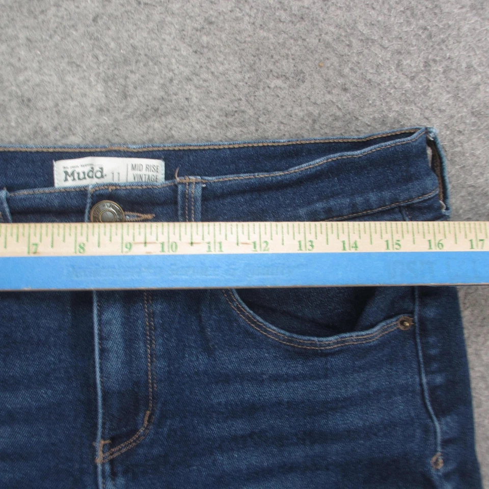 Pantalones de mezclilla Mudd Jeans para mujer 10/11 azul tiro medio vintage ajustados elásticos FLX Foto 3 de 4