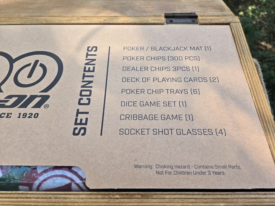 Ferramentas Snap-On 100º Aniversário Jogo Baú Poker Cribbage Blackjack Cartas Novas! - Imagem 3 de 4