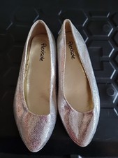 Shoes Ballet Pumps Size 6 Silver Flexisole