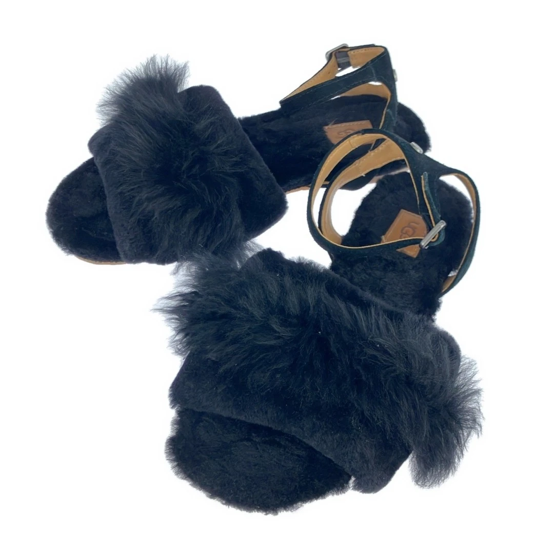 Sandali UGG Fluff Fest 1099947 neri 24 cm usati MESC 0