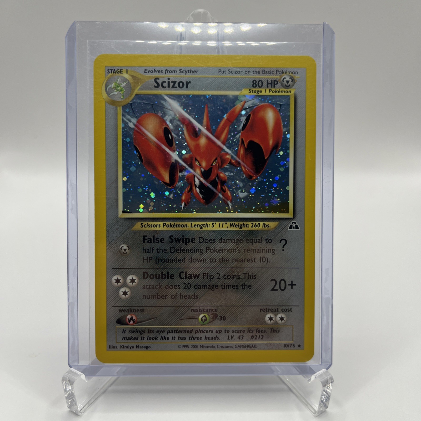 Pokémon TCG Scizor Neo Discovery 10/75 Holo Unlimited Rare NM Condition