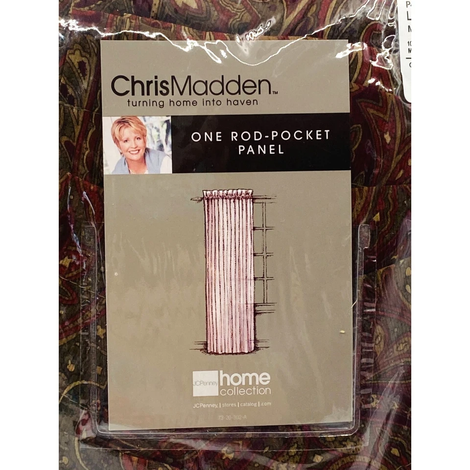 Chris Madden Lola Paisley род карман панели занавески 42 «x 84» новый 2 панели - Изображение 2 из 4