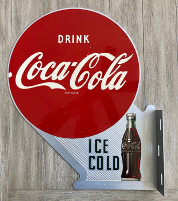 Vintage 1954 Era Drink Coca-Cola Metal Sign | eBay