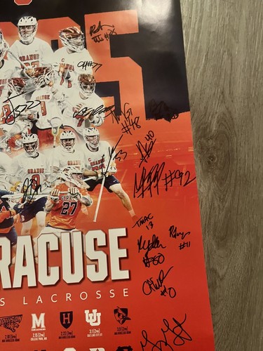SYRACUSE 2025 TEAM LACROSSE SIGNED POSTER/Gary Gait In Person - Picture 3 of 5