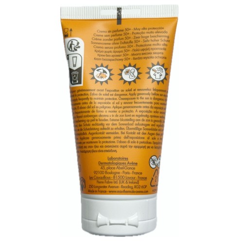 Avene Sunscreen Spf 50+ Fragrance Free Invisible Finish Sun Cream 50ML EXP 2028 - Picture 3 of 5
