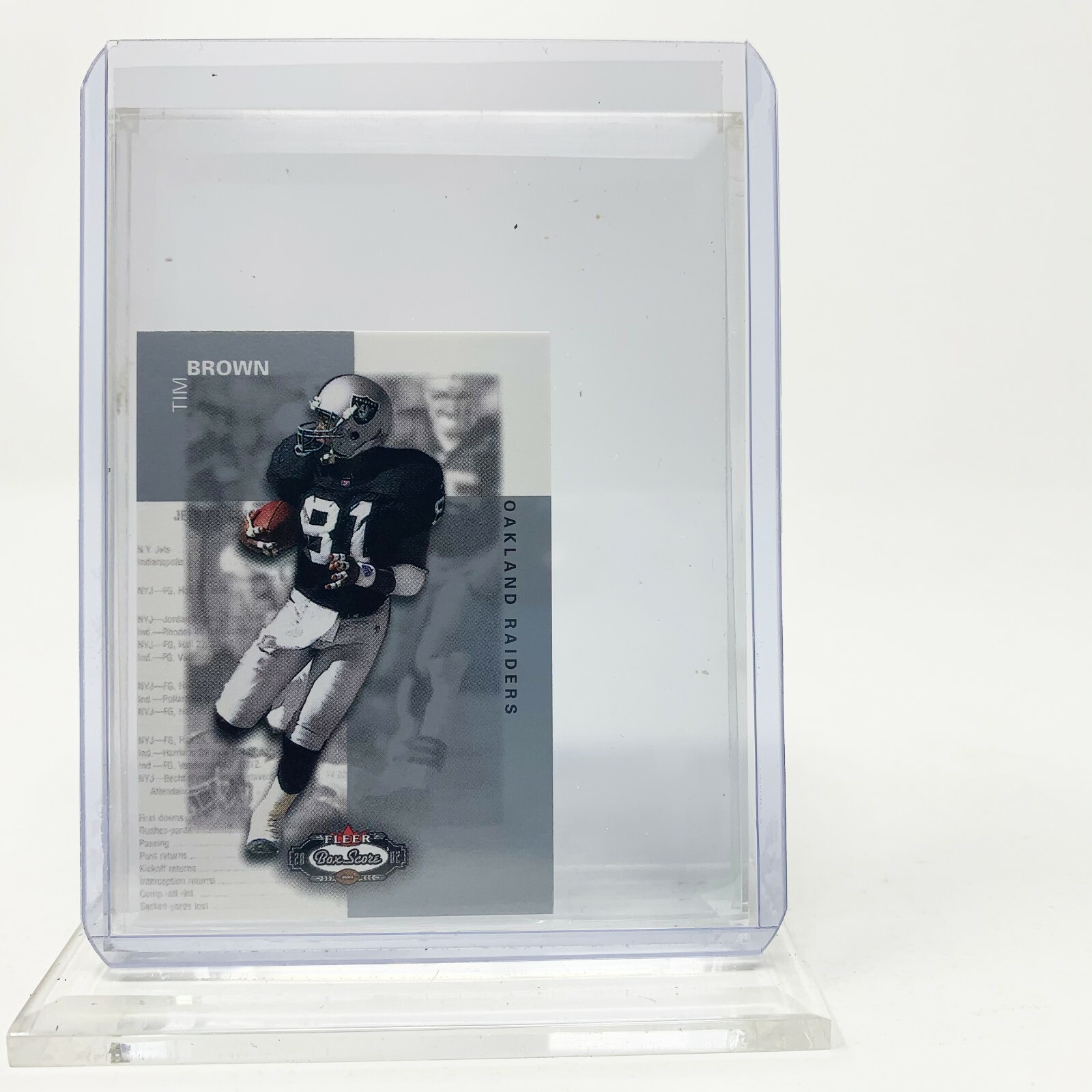 Tim Brown - 2002 Fleer Box Score - Miniatures Parallel - Oakland Raiders