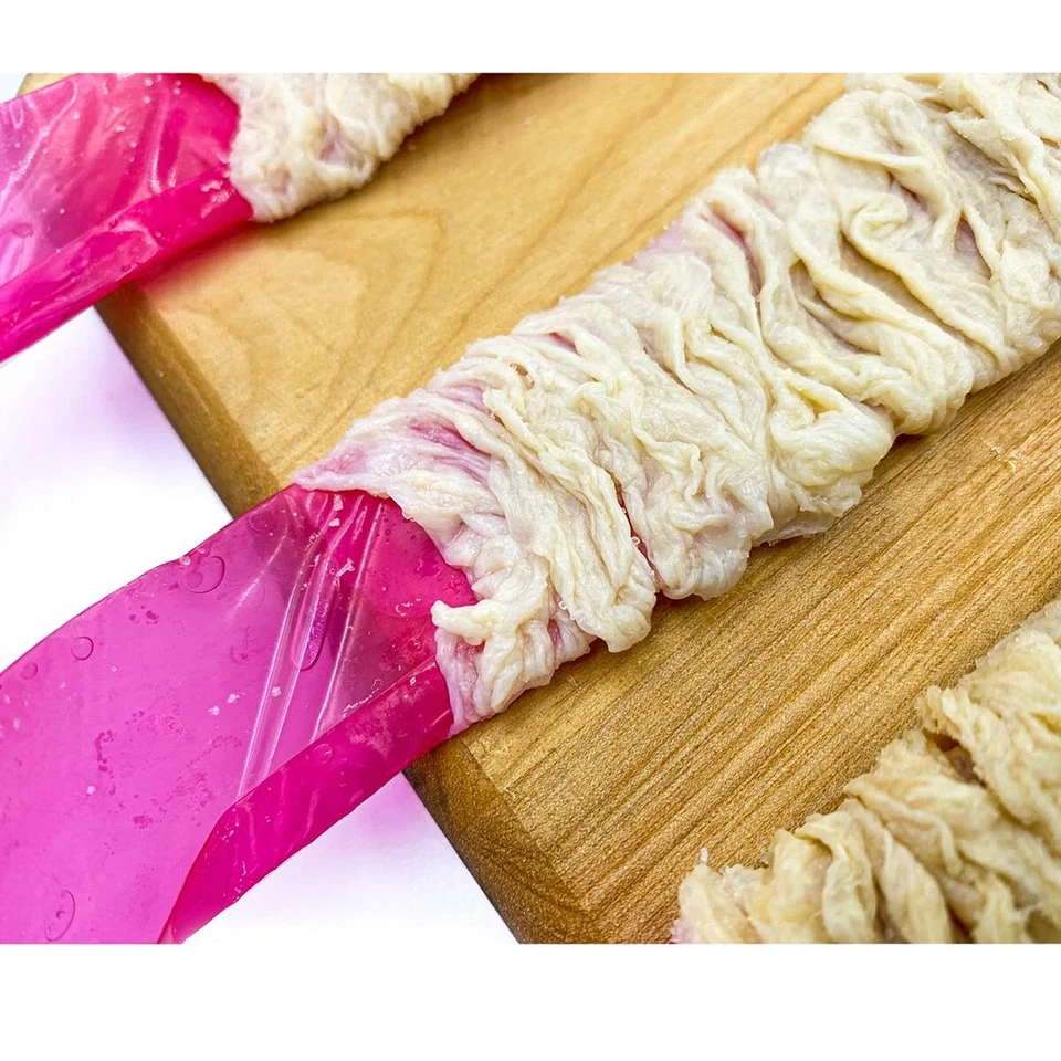 Carcasa de cerdo natural pretubada para piel comestible de grado A de salchicha, The Sausage Maker® Foto 4 de 4