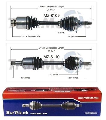 2,500円お安く!◎Volan◎All-round◎9inch Fits For Mazda MPV FWD 2002-2006 Pair of Front CV Axle Shafts