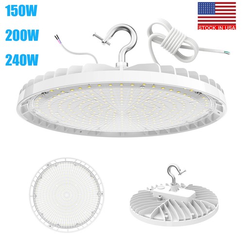 150W 200W 240W LED UFO High Bay Light Dimmable Factory Warehouse Led Shop Lamps