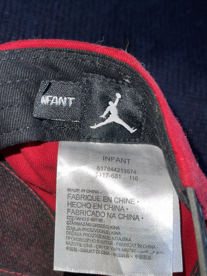 Infant Jordan Red SnapBack Red With Embroidery One Size Adjustable - Image 3 of 4