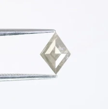 0.84 CT Salt and Pepper Kite Shape Natural Diamond for Proposal Ring