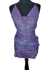 fashion nova dress large Purple Mini Dress NWT