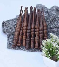 Crochet Hook Set of 7 - Ergonomic Wooden Crochet Hook, HANDMADE Crochet Hook