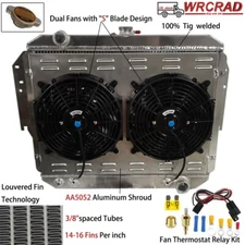 Radiator+Shroud+Fan Fit 1979-1993 Dodge D/W 100 200 250 300 350 5.2L 5.9L V8