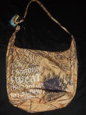 Harry Potter I Solemnly Swear The Marauder's Map Wizard Hobo Tote Bag Purse NWT