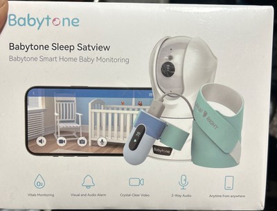 Babytone Smart Sleep Sock & HD Camera O2 Heart Rate Vitals Baby Monitor .
