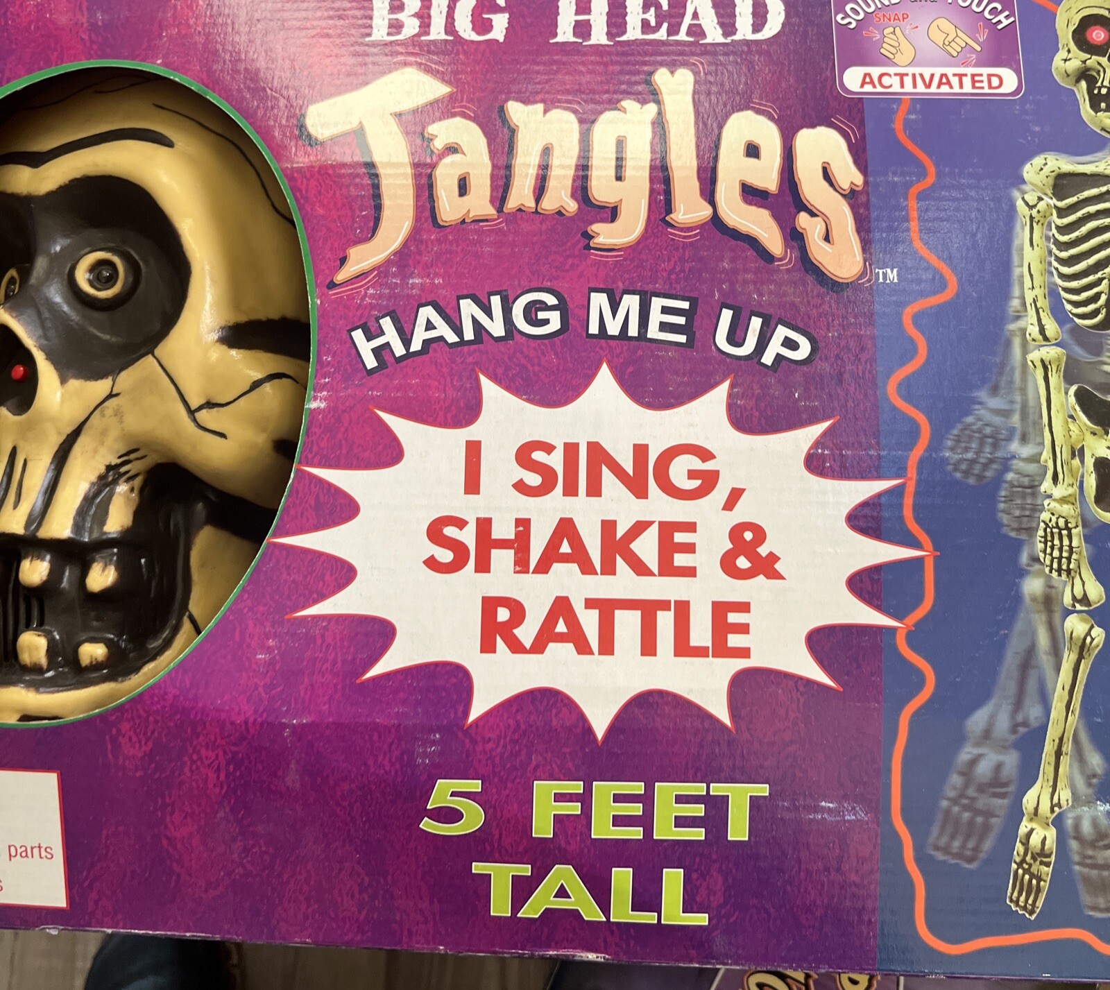 Vintage Big Head Jangles Take One Halloween 5’ Skeleton Sings & Shakes