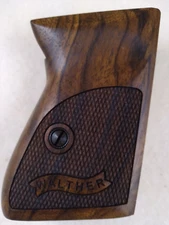 Walther S&W/Interarms/U.S. PPK Fine Checkered Walnut Pistol Grips w/Logo NEW! M