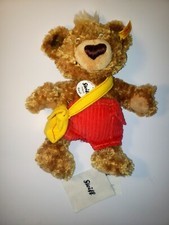 Stuffed Animal STEIFF KNOPF TEDDYBEAR GOLDEN BROWN SOFT PLUSH 11" ORIGINAL TAGS