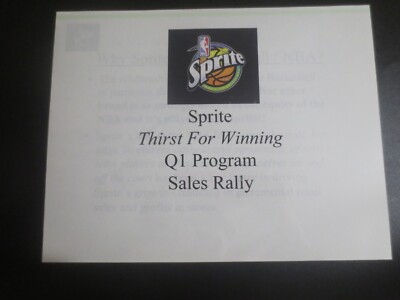Sprite Thirst for Winning NBA Q1 Sales Rally 5 Screen Sheets & Disc