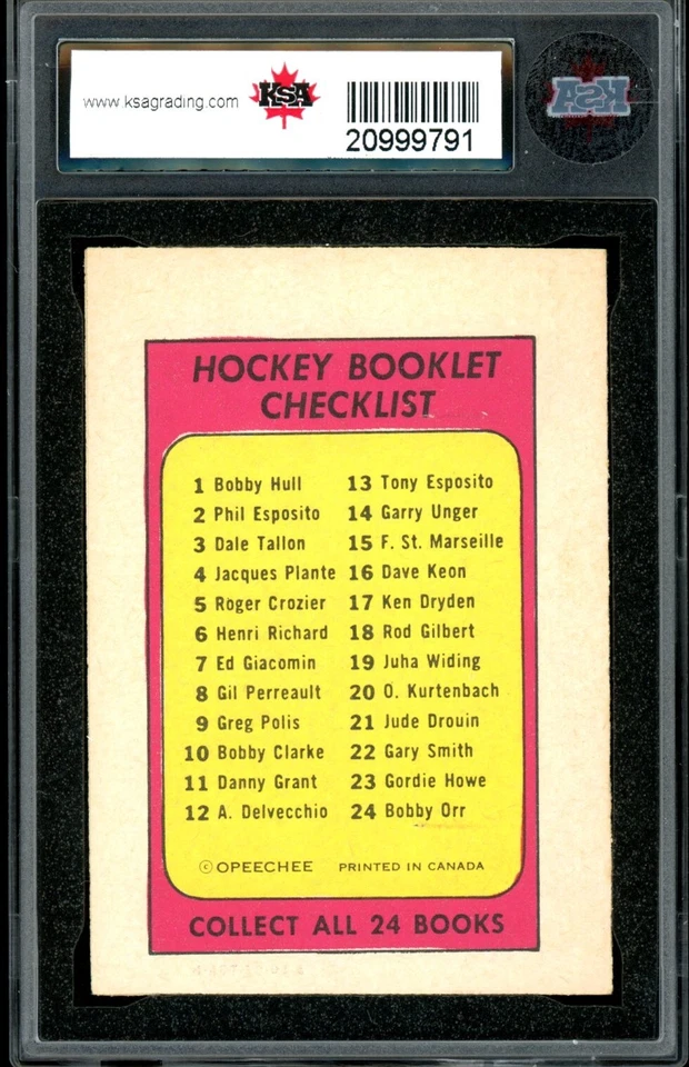 1971-72 OPC O-PEE-CHEE Hockey NHL #10 BOBBY CLARKE Booklet KSA 8.5 NM-MT+ Flyers - Image 2 of 2