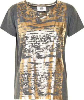 DENIM HUNTER  10700154 BLUSE / DARK GREY MELANGE  38 - M 