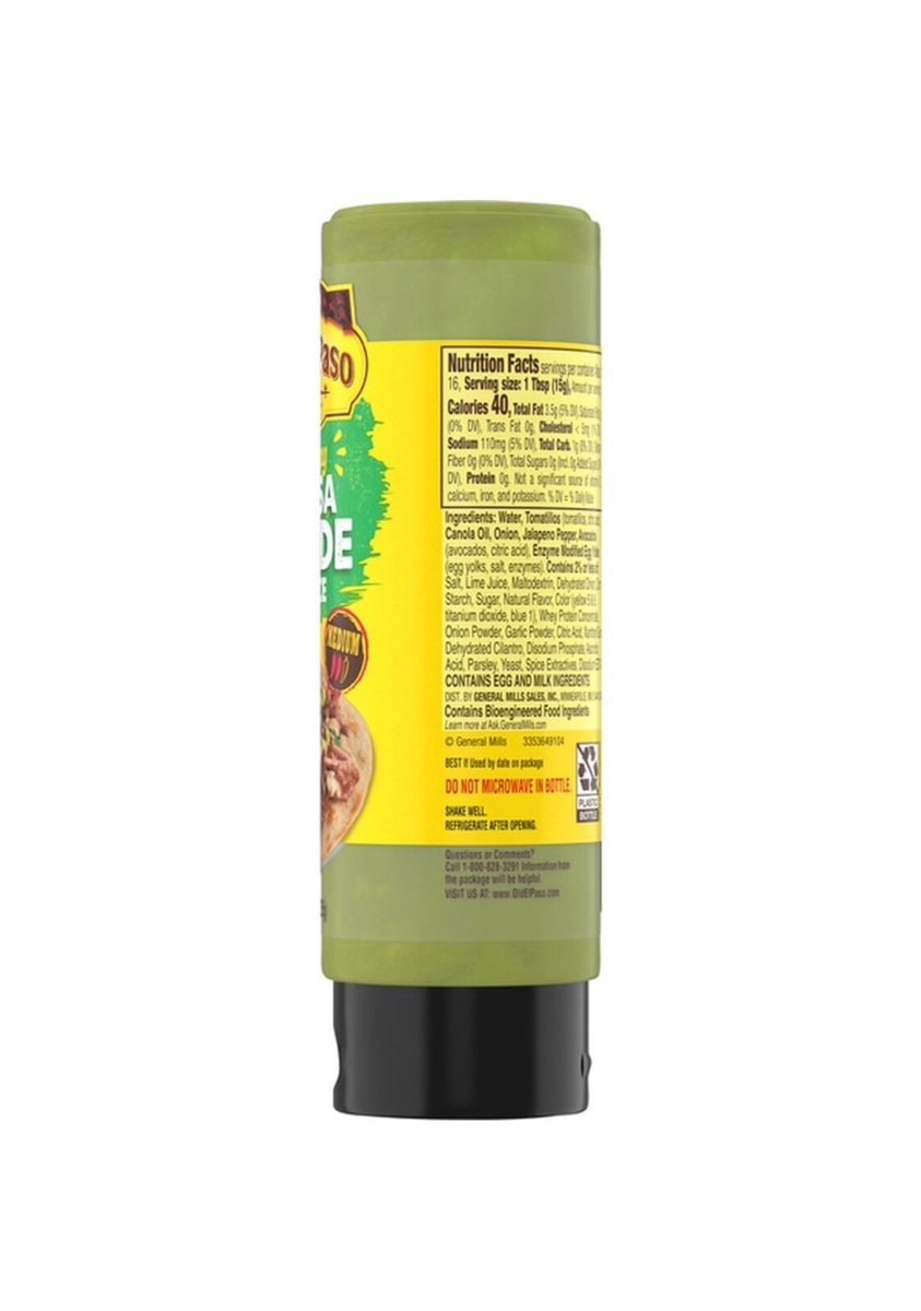 New Old El Paso Taco Creamy Salsa Verde Squeeze Mexican Sauce