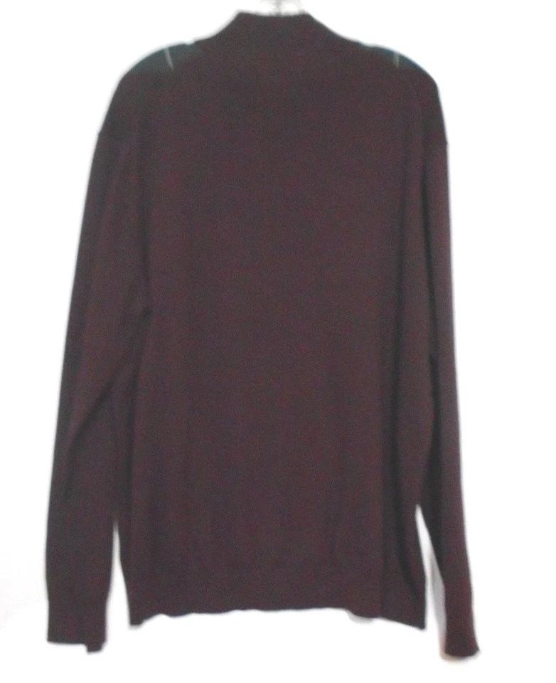 Suéter Henley Tasso Elba Me Grande Gris Borgoña Diamante Patrón Abuelo Núcleo Foto 4 de 4