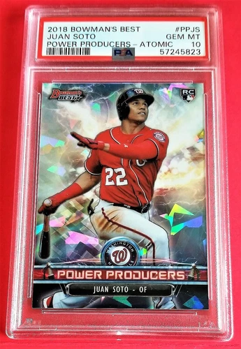 JUAN SOTO PSA 10 RC 2018 ~ Bowman's Best Power/Prod Atomic Ref. RC FREE SHIP!