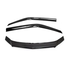 Set Bug Shield Deflector & Window Visor for Mercedes Sprinter W906 2014-18 Smoke