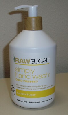 Raw Sugar Simply Hand Wash Cold Pressed ~ Lemon Sugar ~ 16.9 Fl Oz