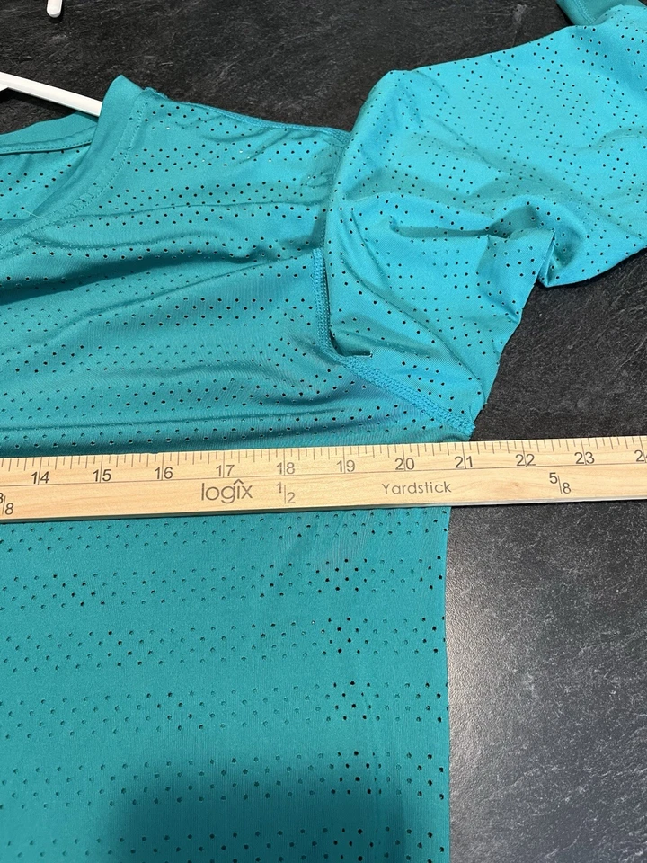 Camisa de manga larga Zyia Active Chill para mujer talla XXXL verde azulado ventilada Foto 4 de 4