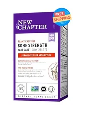 New Chapter Plant Calcium Bone Strength Take Care 180 Slim Tablets EXP 3/27