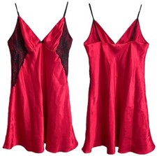 Apt. 9 Babydoll Slip Dress Chemise Medium Red Black Lingerie Babydoll Whimsygoth