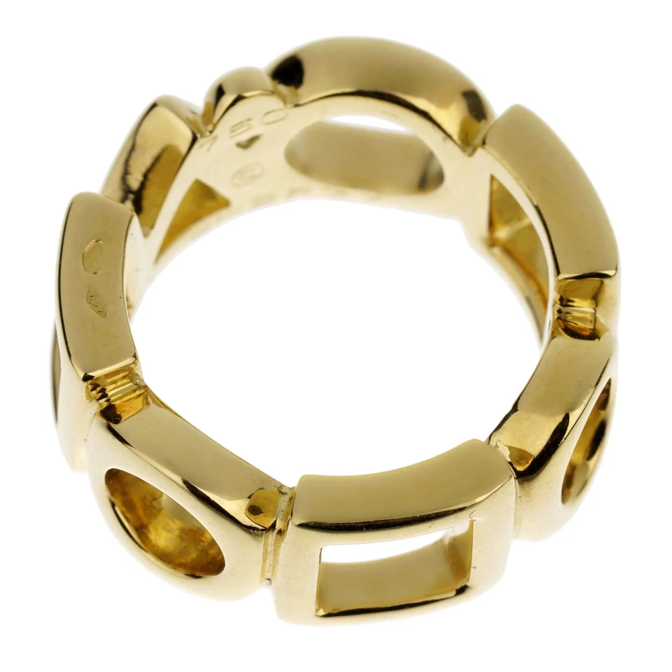 Anillo Chanel Shapes Vintage Oro Amarillo 18k Banda Cóctel Foto 3 de 3