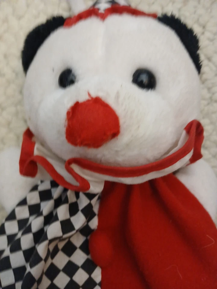 Kids II Vintage 1995 Musical Pullstring Pal Bear Clown Red White Black - Image 2 of 4