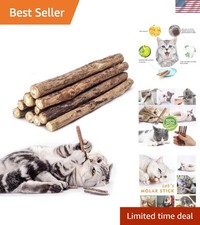 10 PCS Natural Catnip Silvervine Sticks - Dental Health Chew Fun for Cats