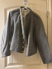 Civil War Confederate Gray Wool Reproduction Jacket with Brass Buttons