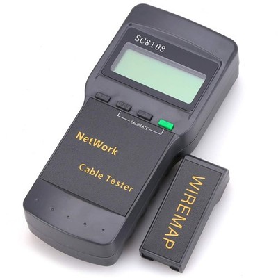 SC-8108 Digital Twisted Wire Meter Test Cat5 RJ45 STP UTP LAN Phone Coaxial N...