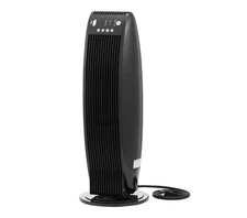 New  Amazon Basics Oscillating Digital Tower Heater Black 23 Inch