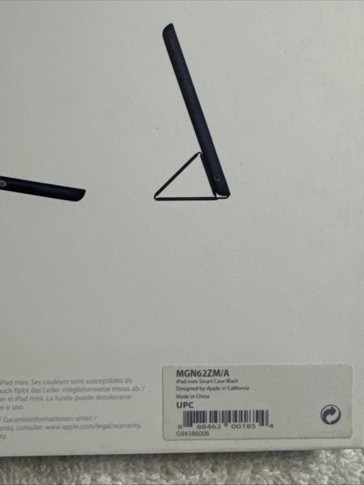 Genuine Apple iPad Mini 7.9” Leather Smart Case Black 2012/14 iPad Mini 1/2/3 - Image 4 of 4