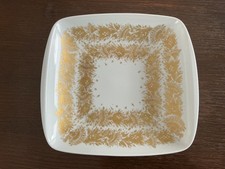 ROSENTHAL Schale viereckig weiß/gold Design Baumann Björn Wiinblad