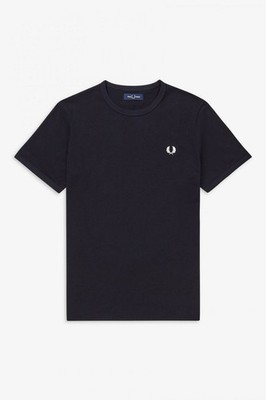 Fred Perry Ringer Tee - Kurzarm T-Shirt blau - Größe XXL Bekleidung
