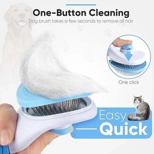 Hair Remover Pet Brush Massage Deshedding Dog Cat Self Cleaning Grooming Tool
